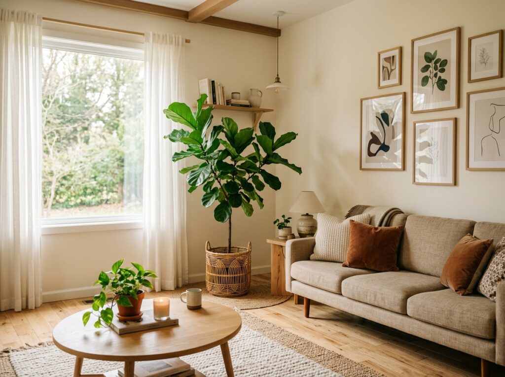 Add One large Plant in a Corner