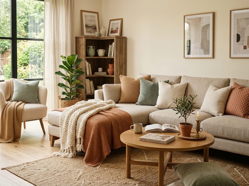 Layer Two Throw Blankets on Your Sofa