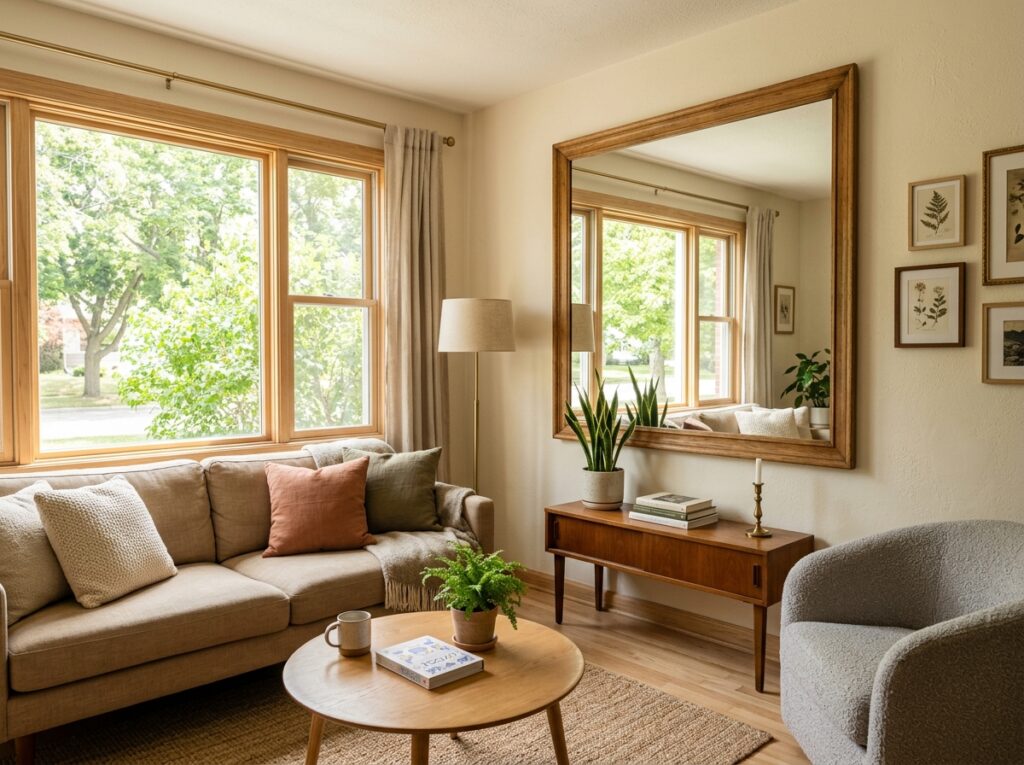 Place a Large Mirror Across from a window
